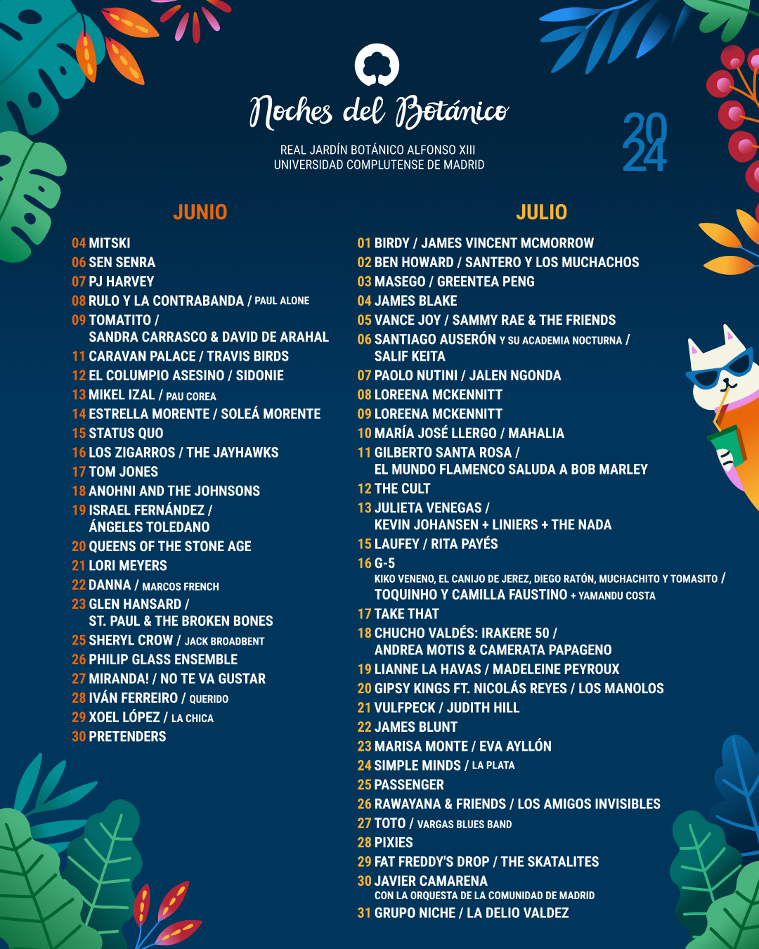 Cartel Noches del botánico