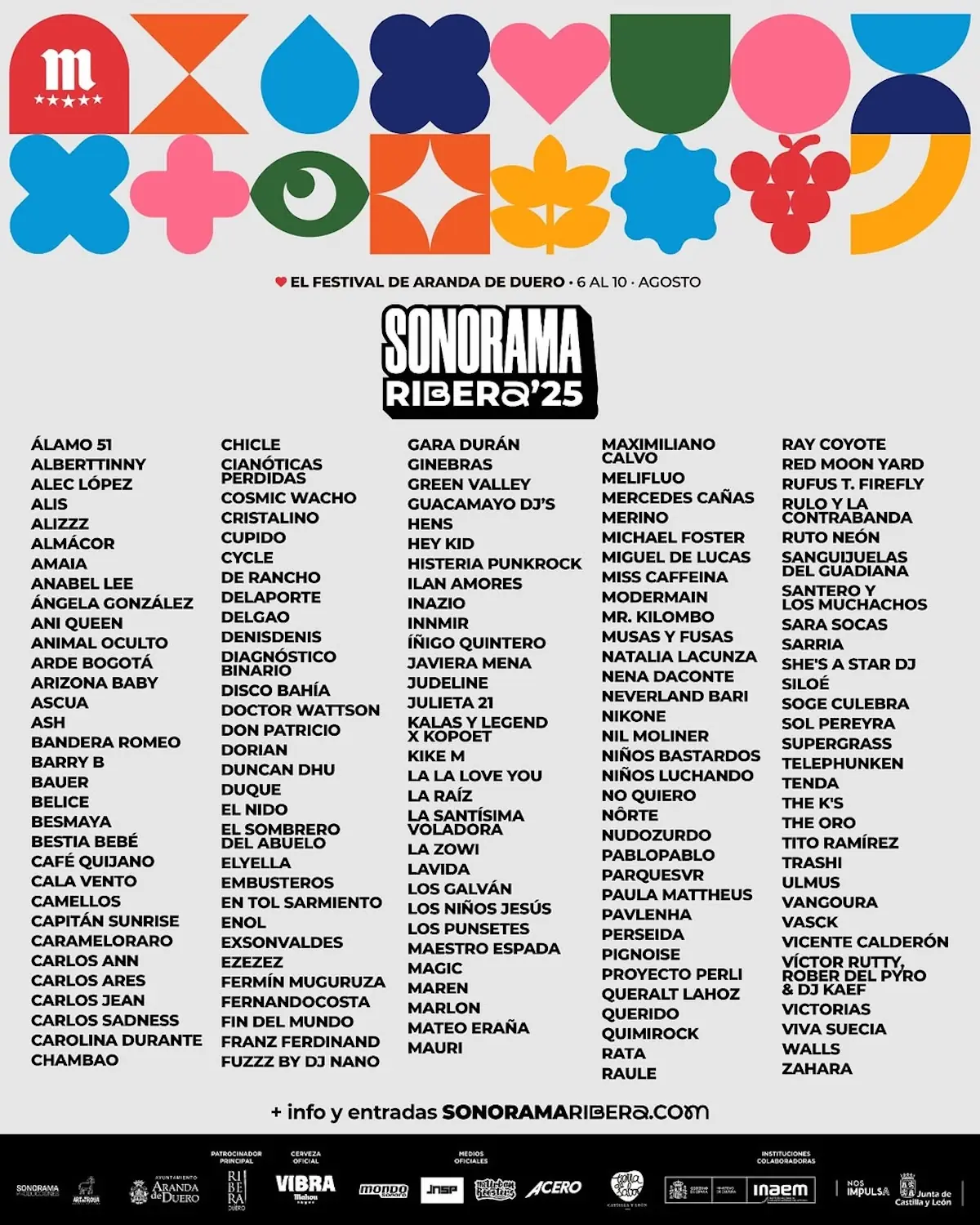 cartel sonorama 2025
